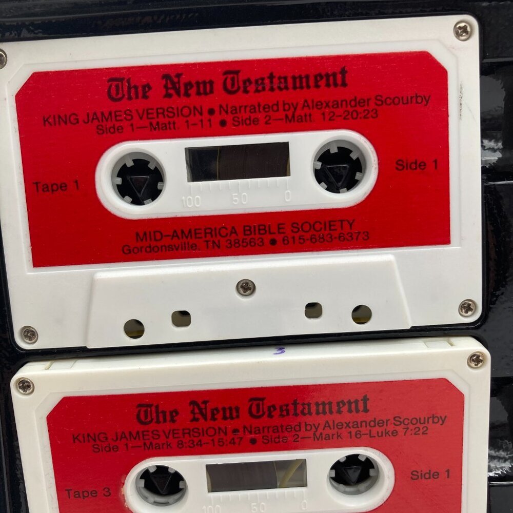 The Holy Bible New Testament In Sound On 12 Cassette Tapes Vintage - Picture 4 of 4